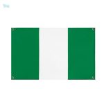 Drapeau Nigeria avec 4 œillets pour affichage extérieur