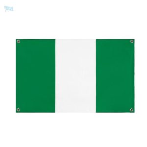 Drapeau Nigeria avec 4 œillets pour affichage extérieur
