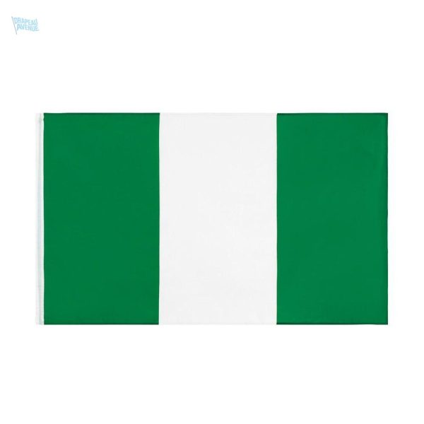 Drapeau Nigeria en fourreau, symbole national du Nigeria