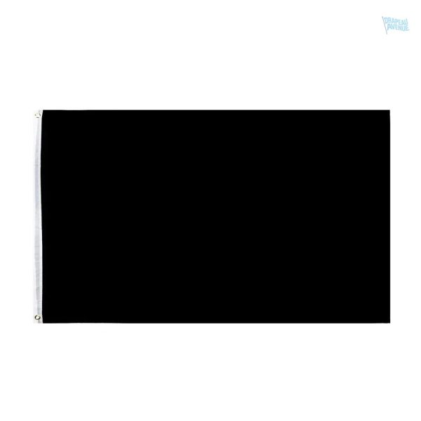 Drapeau noir uni pour décoration et événements à thème