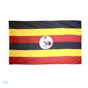 Drapeau Ouganda fourreau en polyester, couleur éclatante