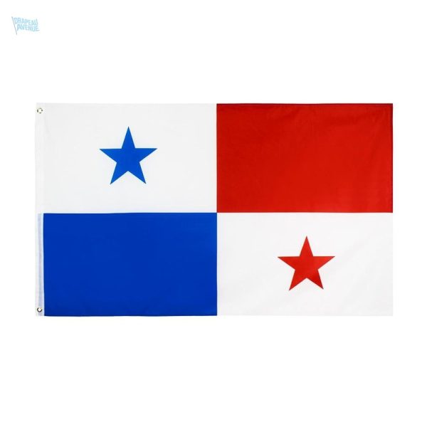 Drapeau géant du Panama, symbole national vibrant