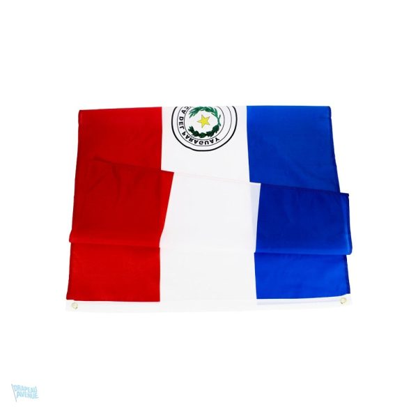 Drapeau 90 x 150 cm, symbole du Paraguay pour collectionneurs