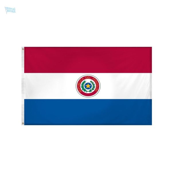 Drapeau Paraguay extérieur en tissu résistant pour usage extérieur