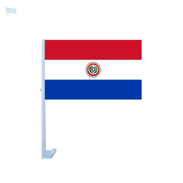 Drapeau Paraguay pour voiture, motif tricolore emblématique
