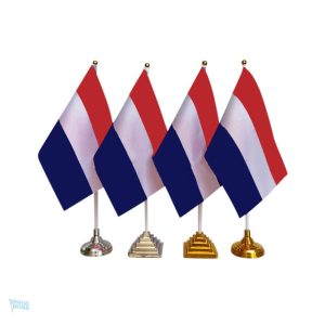 Drapeau de table des Pays-Bas, symbole national compact