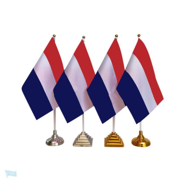 Drapeau de table des Pays-Bas, symbole national compact