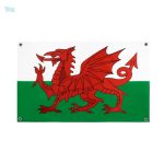 Drapeau du Pays de Galles avec 4 œillets pour affichage extérieur