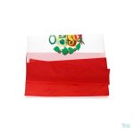 Drapeau vif du Pérou, idéal pour l'intérieur ou l'extérieur