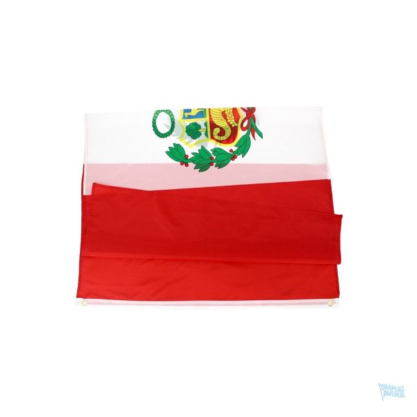 Drapeau vif du Pérou, idéal pour l'intérieur ou l'extérieur