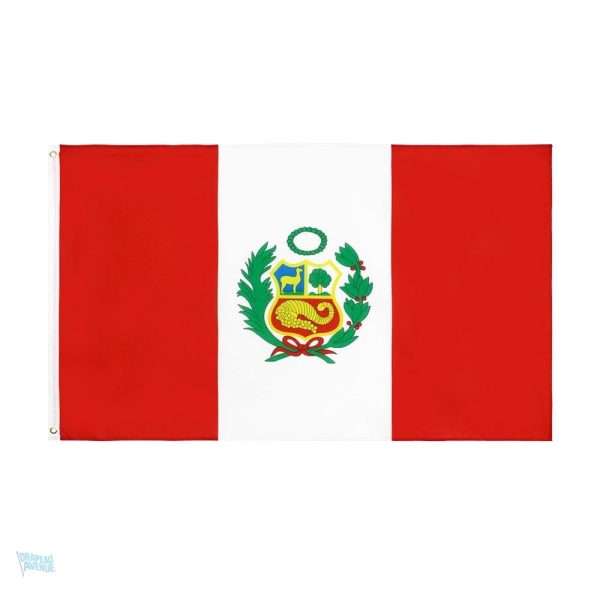 Drapeau géant du Pérou en tissu aux couleurs vives