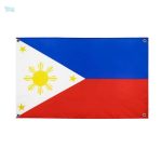 Drapeau Philippines avec 4 œillets pour un affichage pratique