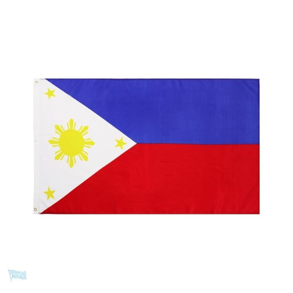 Drapeau Philippines 100% polyester, couleur vibrante