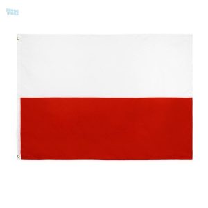 Drapeau Pologne 128 x 192 cm en tissu résistant