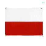 Drapeau Pologne avec 4 oeillets pour une installation facile