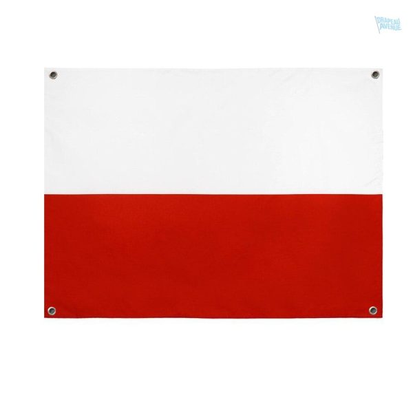 Drapeau Pologne avec 4 oeillets pour une installation facile