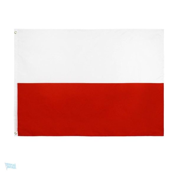 Drapeau Pologne 90 x 150 cm en tissu résistant