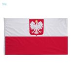 Drapeau de la Pologne avec aigle emblématique