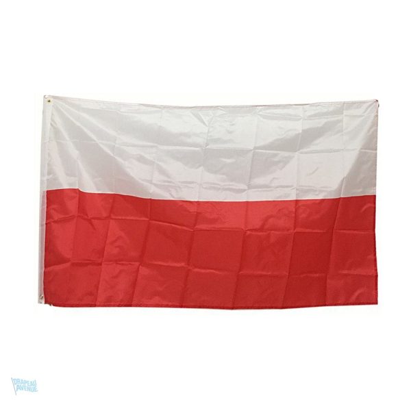 Drapeau Pologne extérieur en tissu résistant pour usage extérieur