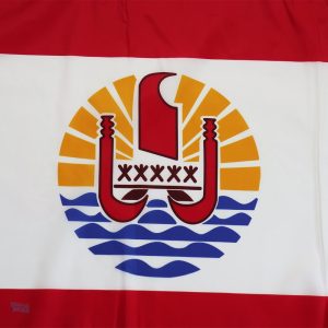 Drapeau coloré Polynésie française pour événements