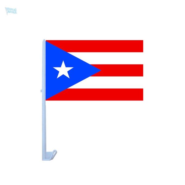 Drapeau Porto Rico pour voiture, design coloré et emblématique