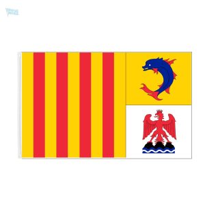 Drapeau Provence Alpes Côtes d'Azur en tissu coloré