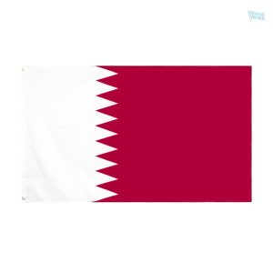 Drapeau Qatar 128 x 192 cm en tissu résistant