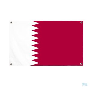 Drapeau Qatar avec 4 œillets pour une fixation facile
