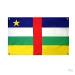 Drapeau de la République Centrafricaine avec 4 œillets
