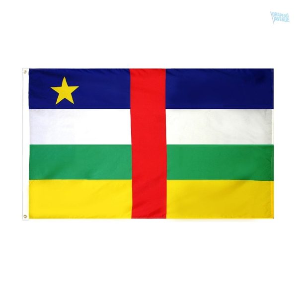 Drapeau géant de la République Centrafricaine