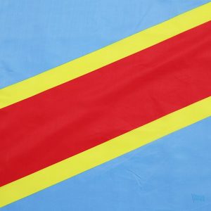 Drapeau RDC en polyester, dimensions 120 x 180 cm