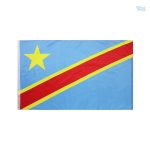 Drapeau de la République démocratique du Congo en fourreau