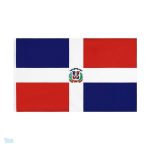 Drapeau République Dominicaine en fourreau, design classique