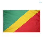 Drapeau République du Congo en fourreau, design coloré