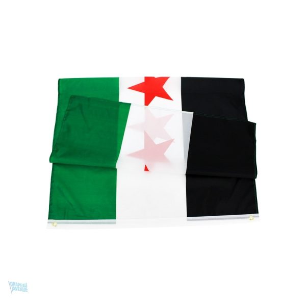 Drapeau révolutionnaire syrien, dimensions 120 x 180 cm