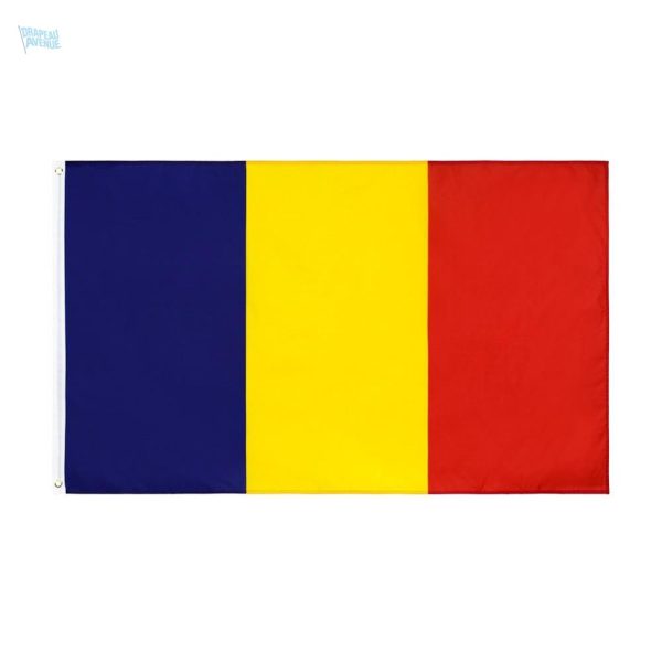 Drapeau Roumanie 90 x 150 cm en tissu résistant
