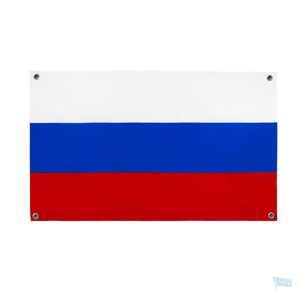 Drapeau Russie avec 4 œillets, accessoire de décoration