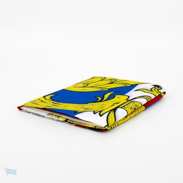 Drapeau russe orné d'armoiries 60 x 90 cm