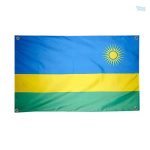 Drapeau Rwanda avec 4 œillets pour affichage extérieur