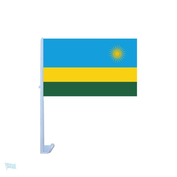 Drapeau Rwanda pour voiture, symbole national vibrant