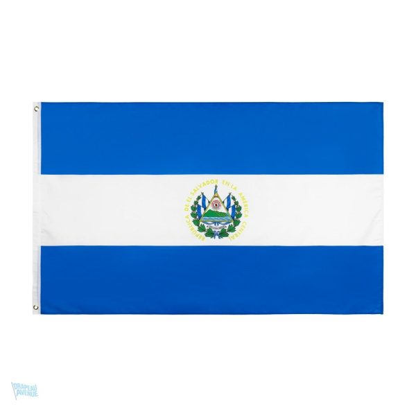 Drapeau du Salvador 90 x 150 cm en tissu résistant