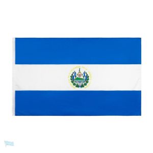 Drapeau Salvador avec fourreau pour affichage extérieur