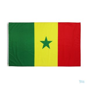 Drapeau géant du Sénégal avec ses couleurs vibrantes