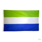 Drapeau de la Sierra Leone en fourreau, design coloré