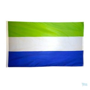 Drapeau de la Sierra Leone en fourreau, design coloré