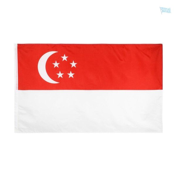 Drapeau Singapour fourreau avec couleurs vives et design emblématique