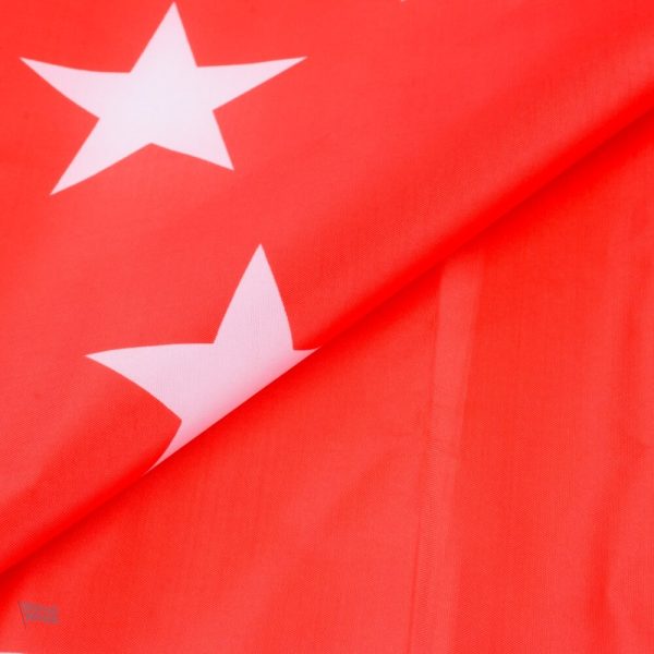 Drapeau national de Singapour en tissu durable