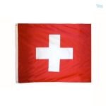 Drapeau Suisse 60 x 60 cm en tissu de qualité