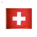 Drapeau Suisse 90 x 90 cm en tissu de qualité