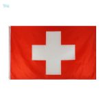 Drapeau Suisse Géant en tissu rouge et blanc